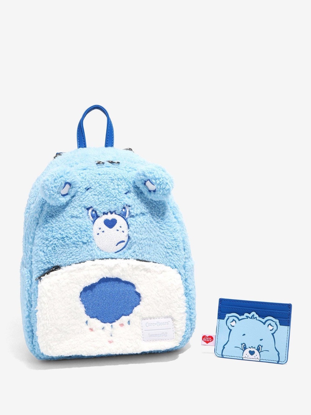 Loungefly Care Bears Grumpy Bear Plush Mini Backpack+wallet SET